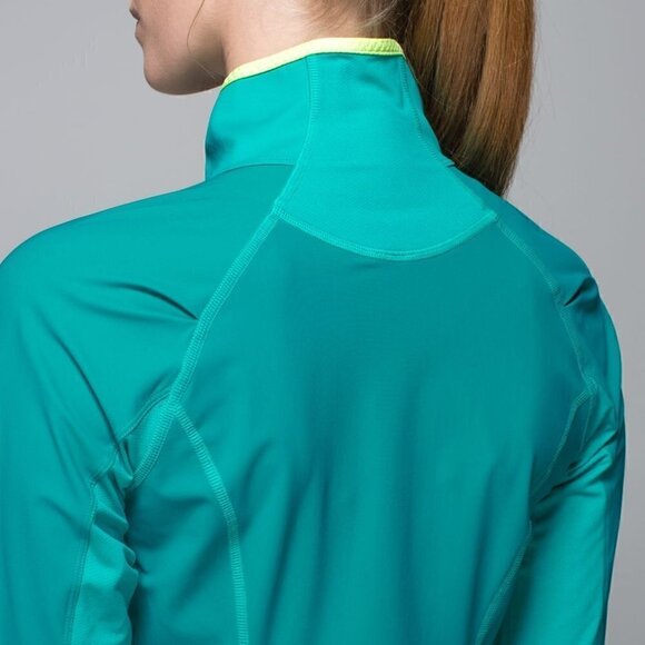 Lululemon Trail Bound 1/2 Zip Blue Tropics Long Sleeve Size 8 - Picture 7 of 13